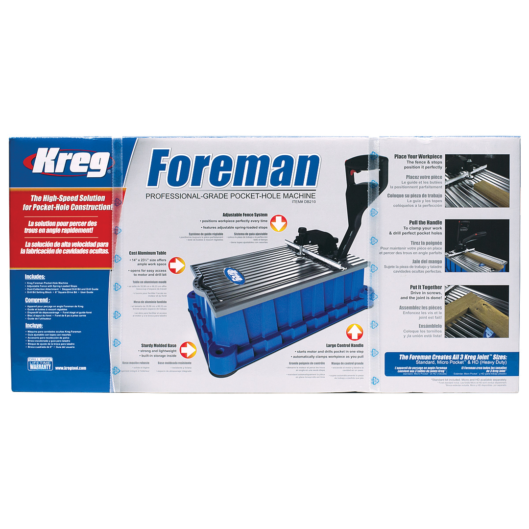 Kreg gręžimo staklės Foreman Pocket-Hole Machine DB210-EUR