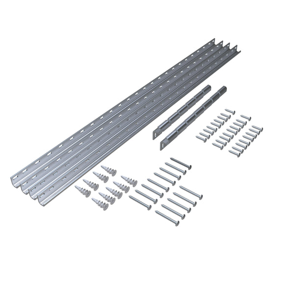 Kreg profilių komplektas spintelių kabinimui (61 cm x 4 vnt; iki 244 cm) KCS-100