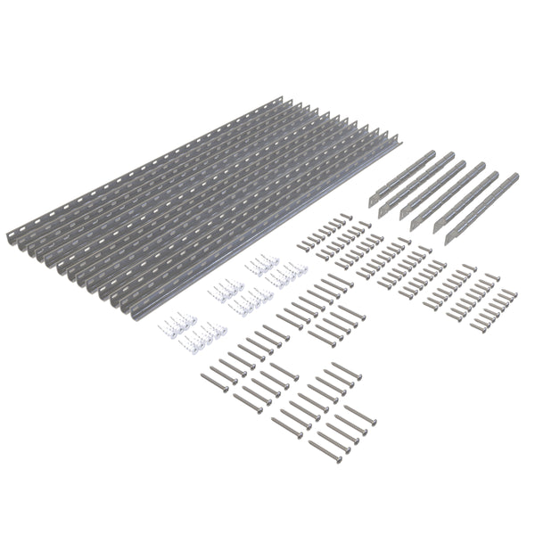 Kreg profilių komplektas spintelių kabinimui (61 cm x 13 vnt; iki 790 cm) KCS-100 KCS-1400