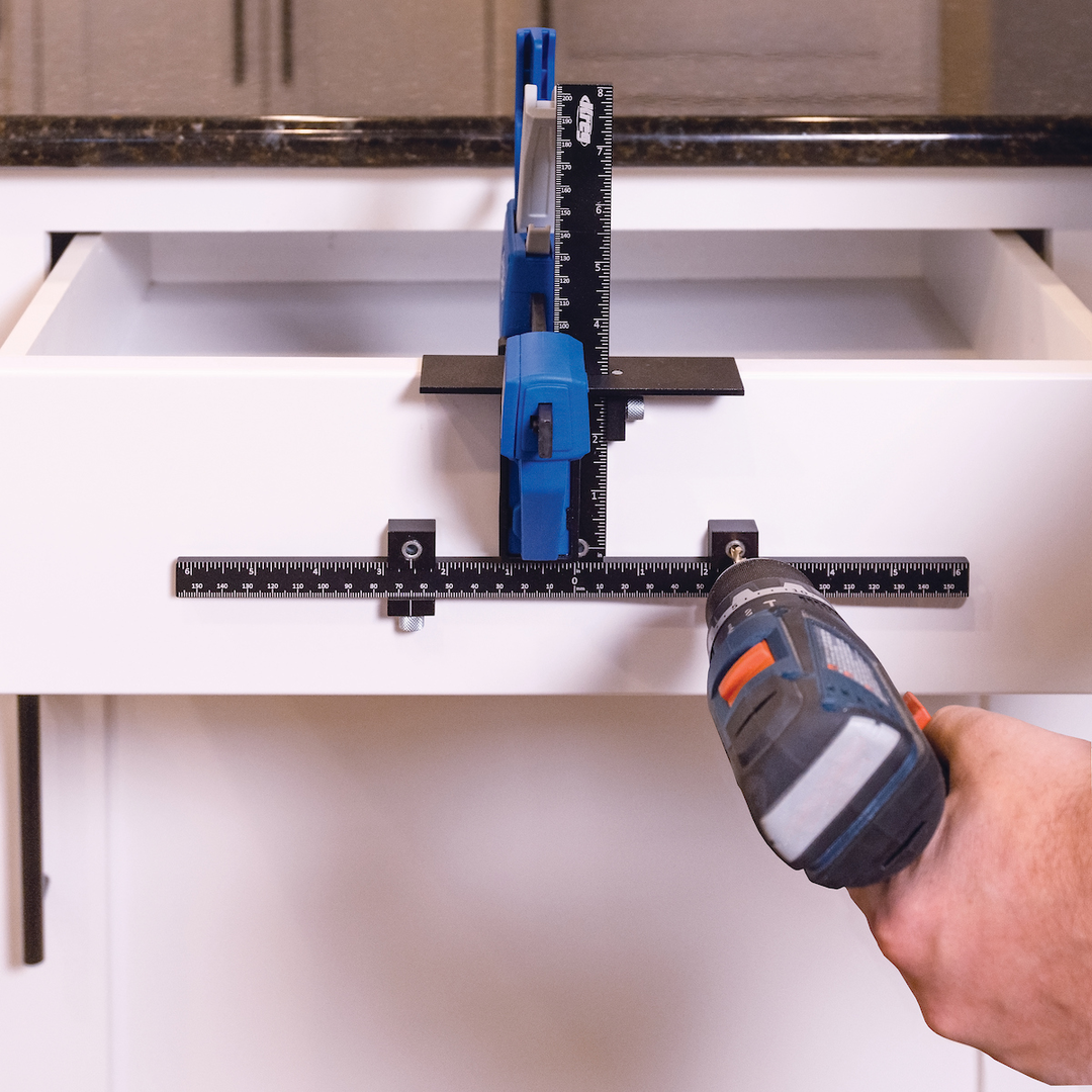 Kreg šablonas baldinių rankenėlių montavimui Cabinet Hardware Jig Pro KHI-XLPULL