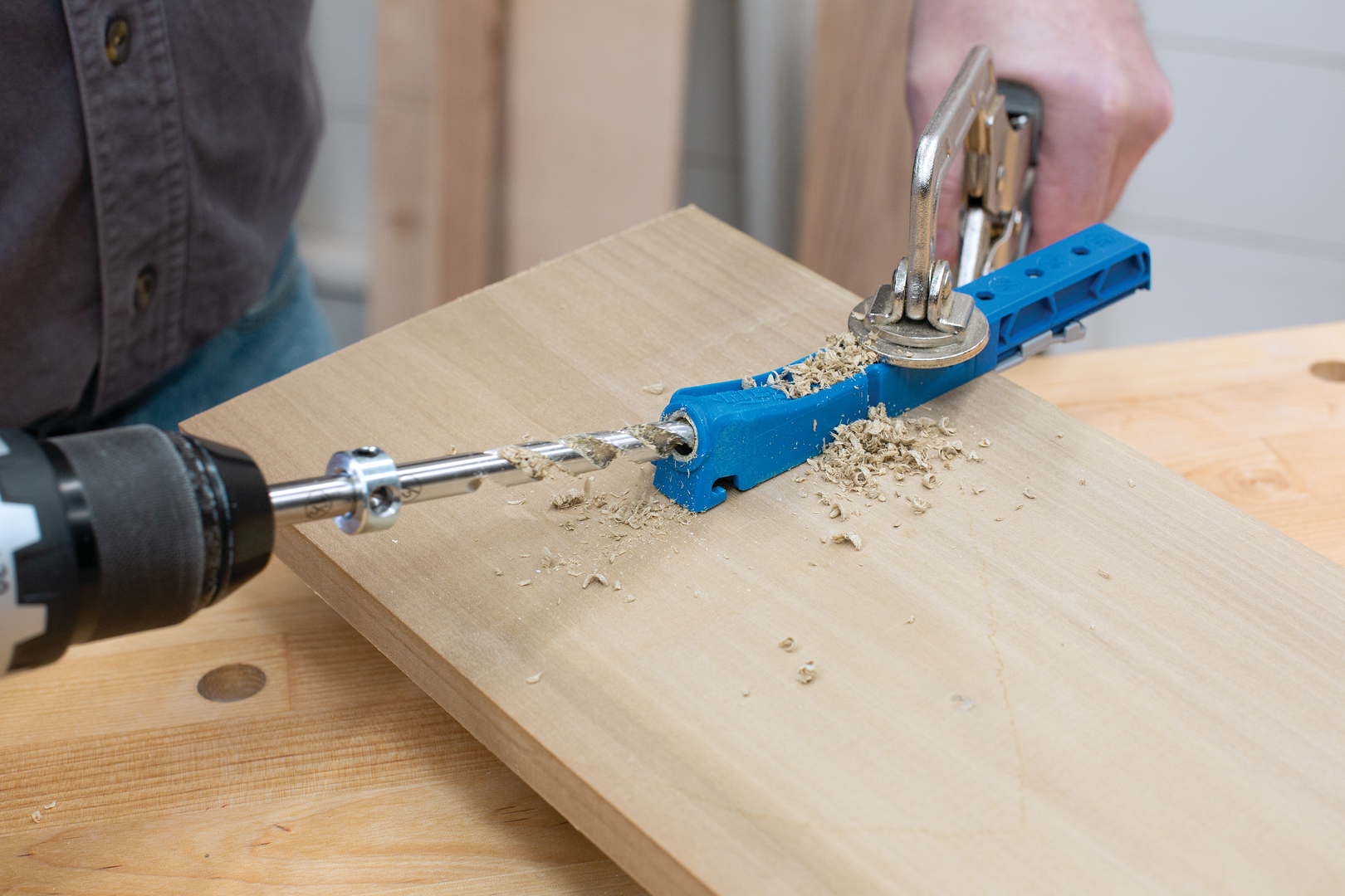 Kreg gręžimo šablonas Pokcket-Hole Jig KPHJ310-INT