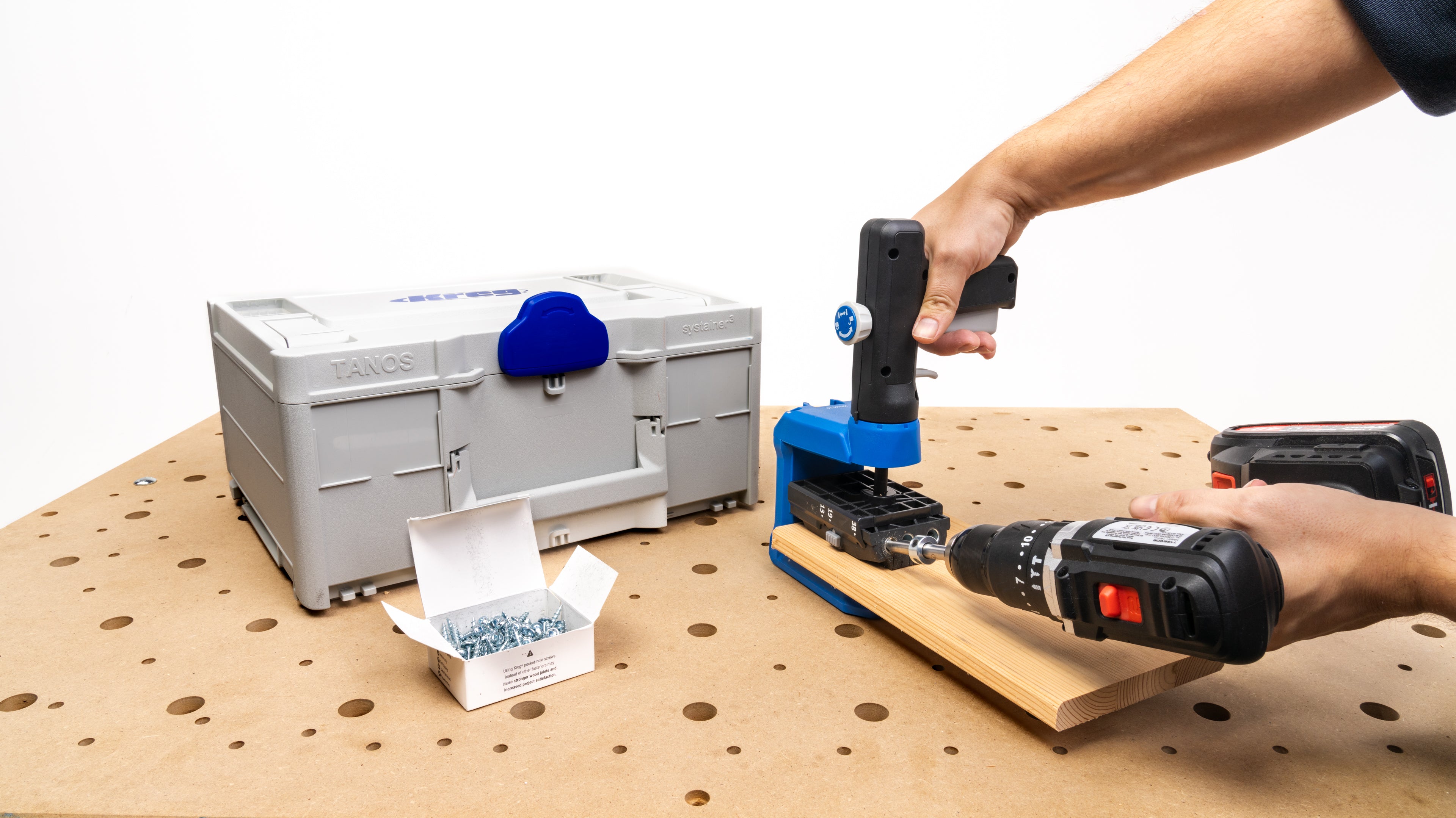 Kreg gręžimo šablonas su priedais+SYSTAINER Pocket-Hole Jig KPHJ520-SYS-PLUS