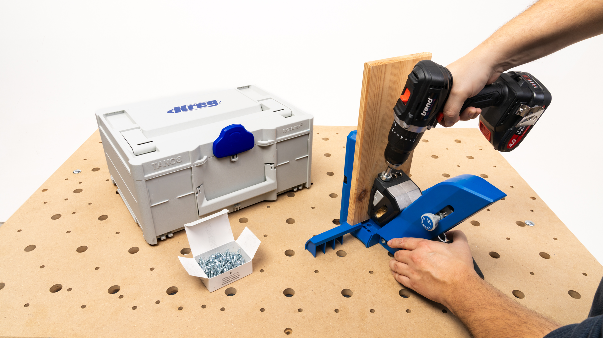Kreg gręžimo šablonas su priedais+SYSTAINER Pocket-Hole Jig KPHJ720PRO-SYS-SET