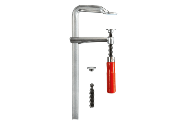 Plieninis  sraigtinis ketaus spaustuvas su medine rankena BESSEY GZ