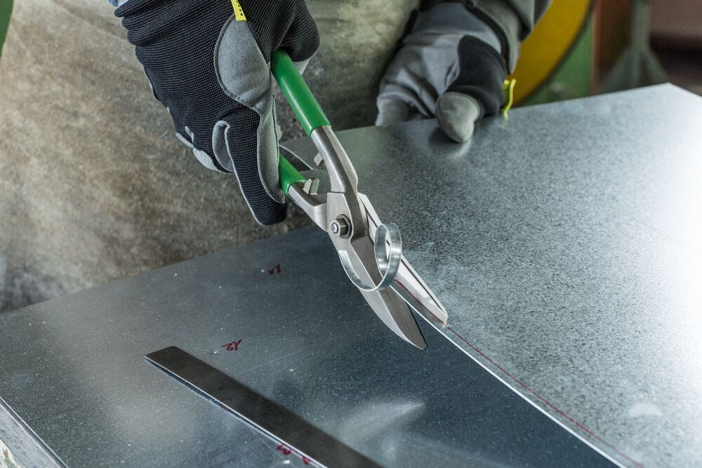 Universalios skardos kirpimo žirklės D106A-250-SB Bessey – su plačiais ašmenimis