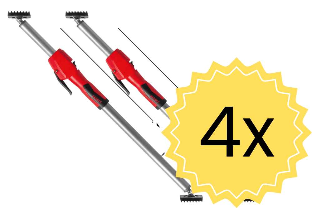 Teleskopinė montavimo atrama BESSEY STE250 Komplektai (2×, 4×, 6×, 8×)