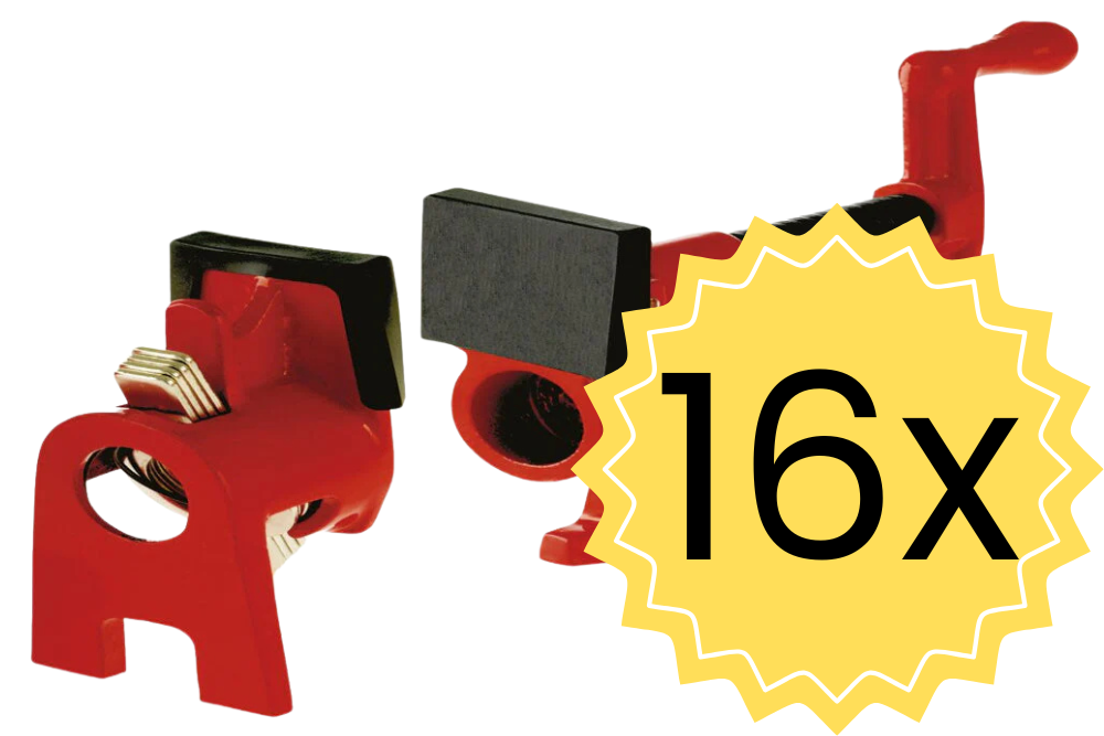 Vamzdinių spaustuvų BPC-H34 komplektai, 1 vnt. kaina - €28,50 (4×, 8×, 12×, 16×...)